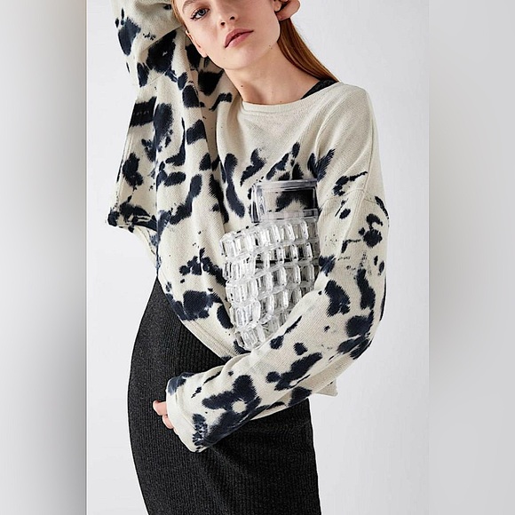 ZARA evening crystal bead bag clutch transparent handbag - Picture 1 of 8